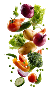 Fresh Vegetables Falling Down Transparent Background Isolated Nutritional Food Culinary Elements png