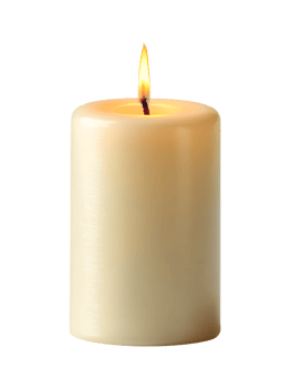 Isolated Candle Flame Glowing in the Dark on Transparent Background Image png