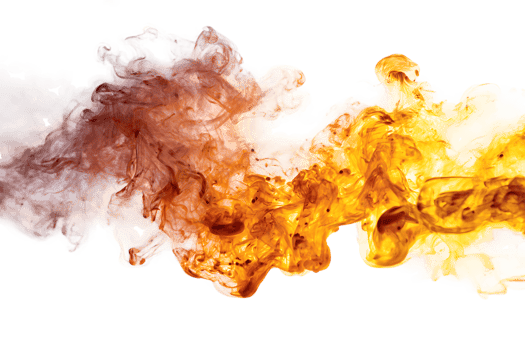 Orange Colored Smoke Abstract Concept with Transparent Background Isolated Picture png