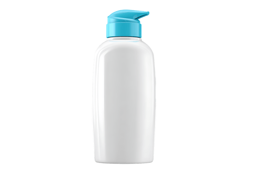 Bottle Mockup Isolated Object on Transparent Background White Color Design Product Care png