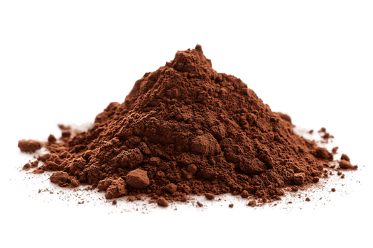 Pile of Cocoa Powder Fine Powdered Unsweetened Chocolate Baking Ingredient Transparent Background png