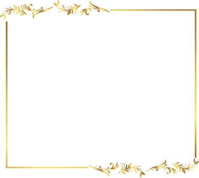 Floral frame with leaves gold border free illustrations vector