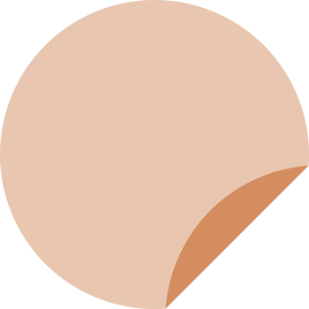 Brown circle ribbon label tag frame png