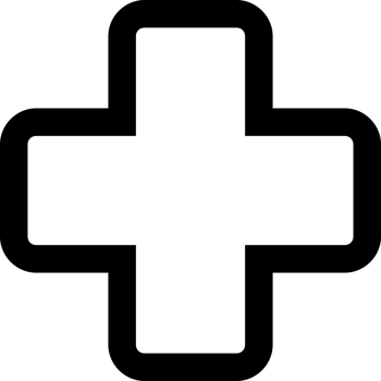Black line cross pluss medical png