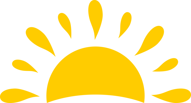 Yellow morning sun png