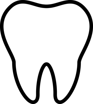 White tooth dental icon png