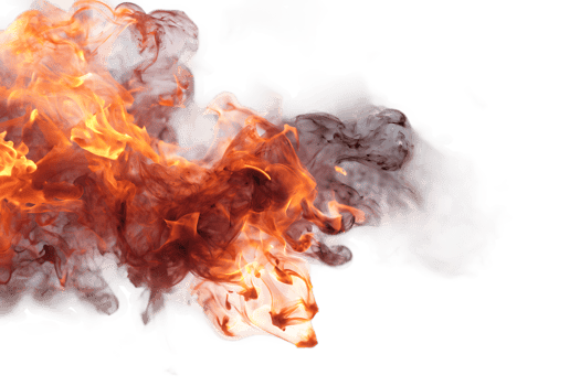 Smoke and Fire Transparent Background Isolated Effect Visual Rendering Illustration Decoration Graphic png