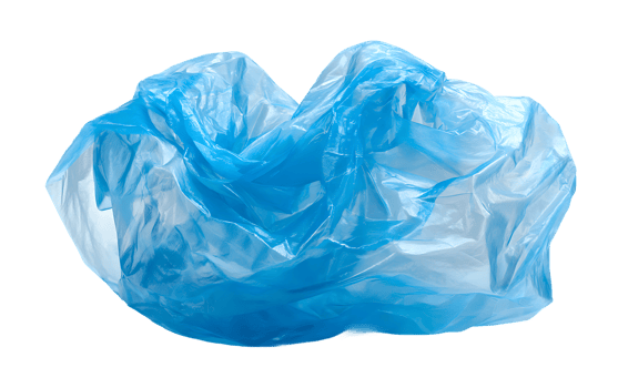 Blue Plastic Bag Crumpled On Transparent Background Image Isolated Shot png