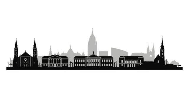 Budapest Skyline Silhouette with Hungary, and Cityscape. vector