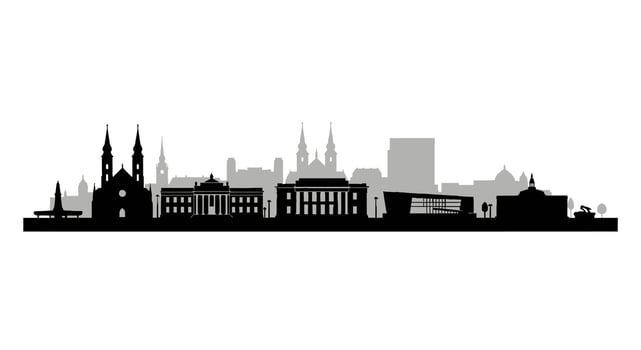 City Skyline Silhouette Urban Landscape . vector