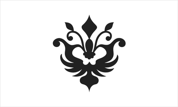 Elegant black floral vector