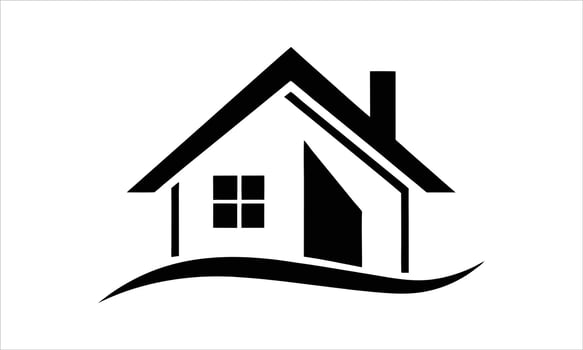 Modern house icon home sweet home real estate symbol vector