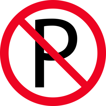 NO PARKING symbol flat icon. Forbidden sign .illustration . png
