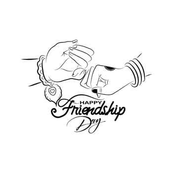 happy friendship day design vector