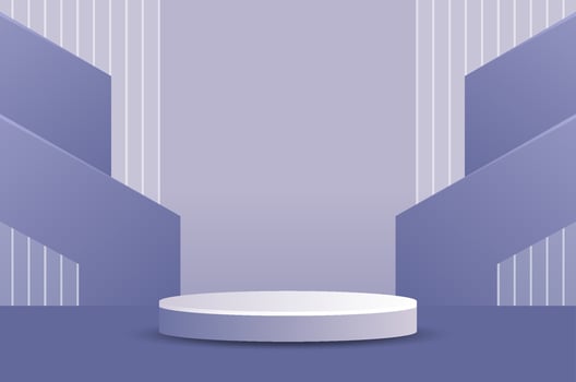 3D Product Podium with Soft Light in Minimalist Room Interior vector