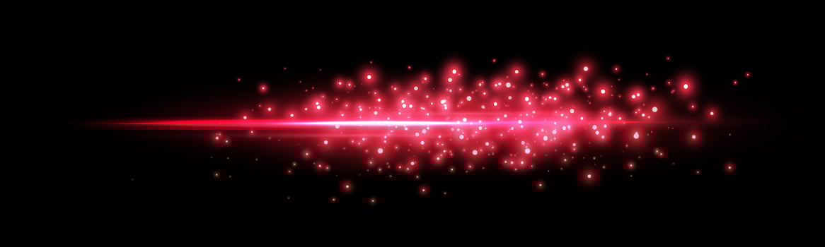 Red horizontal laser beam. Light lensflare. Red glow flare light . vector