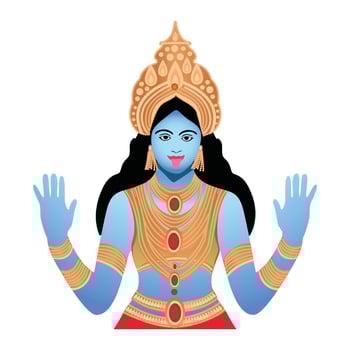 Kali Chaudash hindu festival vector