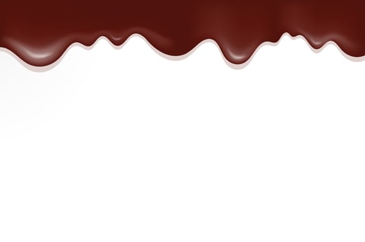 Yummy Chocolate Sauce Drip Effect Background vector