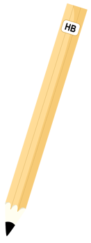orange HB pencil png
