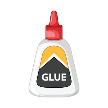 Glue bottle with glue on white background vector