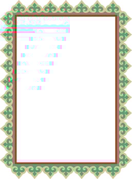 colored square Kazakh national ornament. Ethnic pattern Great Steppe, vector