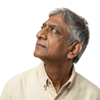 A man looking up at something png