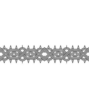 Geometric Linear Border Intricate Black White Element vector