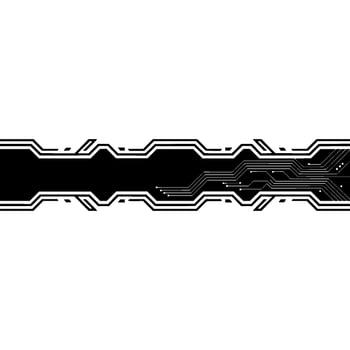 Minimalist Circuit Board Banner Tech, Data Flow, Modern . vector