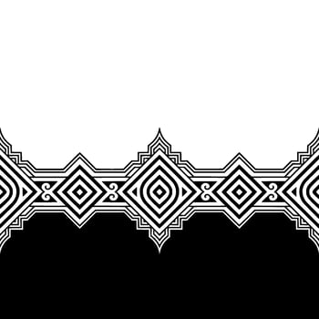 Geometric Border Black and White Symmetry vector