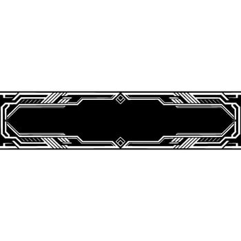 Art Deco Black and White Banner for Text, Elegant vector