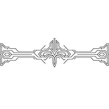 Geometric Ornament, Line Art, Abstract, Minimalist vector