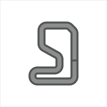Circuit filled outline icon, Circuit color line illustration vector