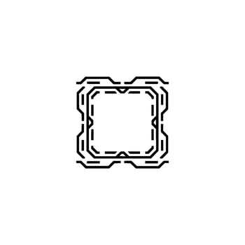 Minimalist Tech Frame, Geometric Border, Modern Element vector
