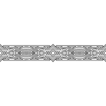 Elegant Geometric Border Monochrome Line Art vector