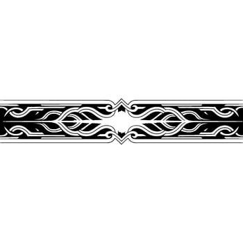 Abstract Black and White Border With Repeating Pattern and Gradient vector