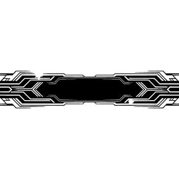 Futuristic Tech Banner Black, Silver, and White Abstract vector