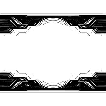 Abstract Tech Background Geometric Frame With Blank Space vector
