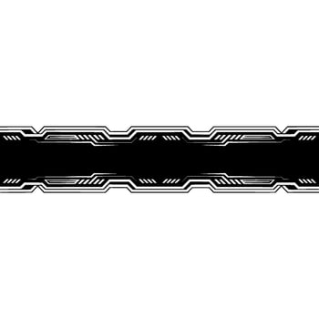 Tech Banner Futuristic Black and White Abstract Element vector