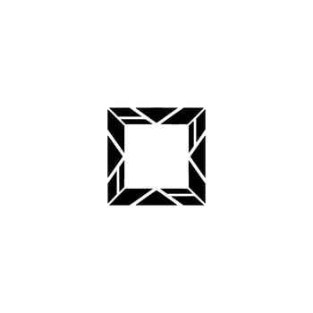 Abstract Geometric Square Frame on White Background vector