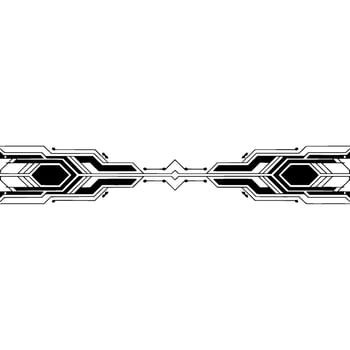 Techinspired Geometric Border, Modern Minimalist Element vector