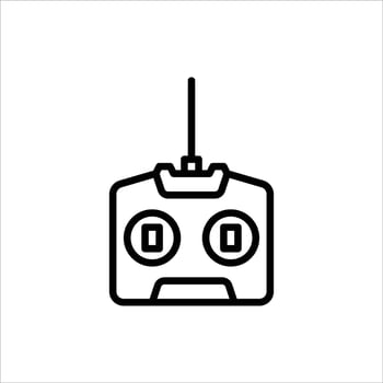 Flying Drone Controller outline icon, controller black line illustration vector