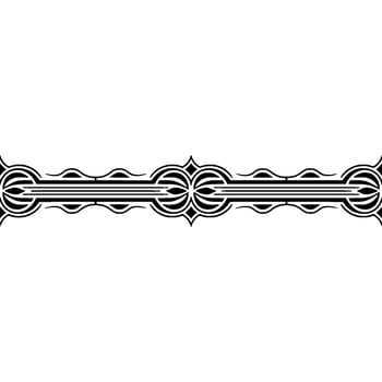 Art Deco Border Element, Black and White, Minimalist vector