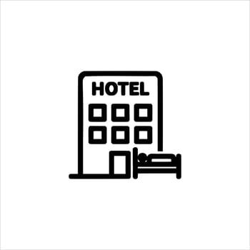 Simple Hotel Building vector