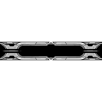 Art Deco Banner , Black and White Geometric Ornament vector