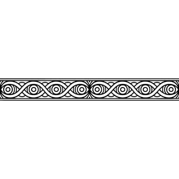Geometric Ornamental Border , Black on White, Decorative Element vector