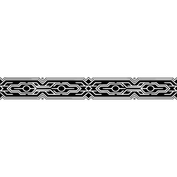 Geometric Border , Modern Black and White Pattern on Gradient Background vector