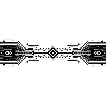 Abstract Circuit Board , Black White Technology Background vector