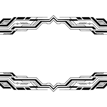 Techy Abstract Frame Minimalist Geometric , Blank Space vector