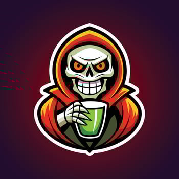 Sukll best creative design with cup vector