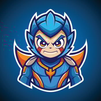 Cartoon man head mascot logo vector